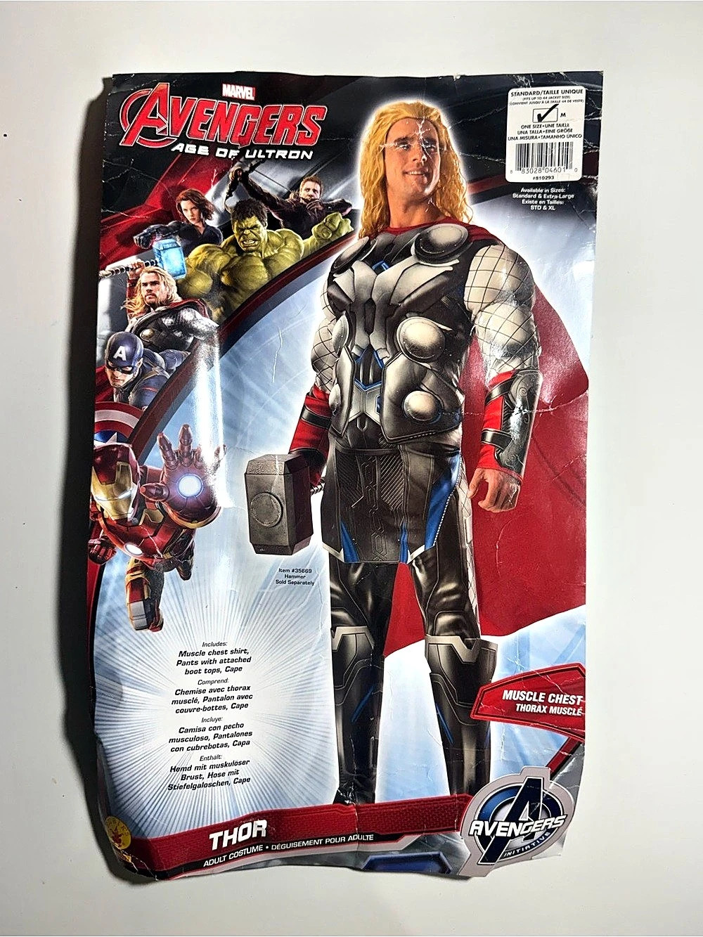ADULT Marvel Thor Costume- Halloween Superhero